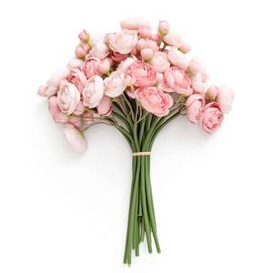 lot 83870 image: Lings Moment Ranunculus Artificial Flower, Faux Silk Mini Ranunculus Flowers for DIY Bouquet, Bulk Fake Wedding Filler Flowers for Centerpieces Arrangements Bridal Shower Decorations, Dusty Rose