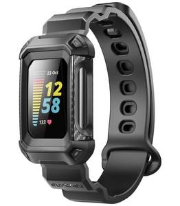 lot 83881 image: SUPCASE for Fitbit Fitbit Charge 6 Band with Case (Unicorn Beetle Pro), Military-Grade Protection Scratch-Resistant Rugged Men Cover with Adjustable Strap Wristband for Fitbit Charge 65, Black