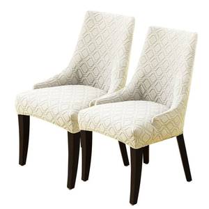 lot 83903 image: KELUINA Newest Jacquard Dining Chair Covers,High Stretchy Fit Wingback Side Chair Slipcovers,Upholstered Arm Dining Chair with Nailed Trim Seat Protector Covers (Dark Grey,1 PC)
