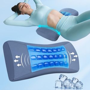 lot 83913 image: Gel Lumbar Support Pillow for Bed Relief Lower Back Pain-Cooling Memory Foam Back Pillow for Sleeping-Waist Sleep Cushion for Side& Back Sleepers-Wedge Bolster Pillow Bed Rest US. Patent Design