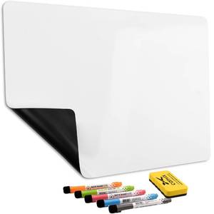 lot 83928 image: Magnetic Dry Erase Calendar Whiteboard for Refrigerator � Magnetized, Removable, Residue-Free Board for Family, Kids, Home, and Office � Magnetic Markers & Eraser Included (20 x 13 Inches)