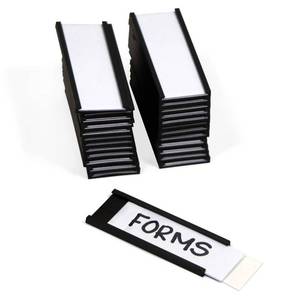 lot 83929 image: SmartSign Magnetic C Channel Label Holders for Metal Racks and Shelves  0.75 x 2 Pack of 25, Made in USA