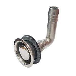 lot 83930 image: Universal 90° Flush Mount Fuel Vent 316 Stainless Steel Marine Grade Fuel Gas Tank Vent with Mounting Gasket Hardware Fitting for 58inch Hose