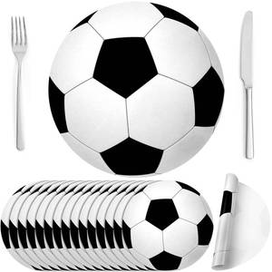 lot 83932 image: Yinder 50 Pieces 12 Inch Disposable Place Mats Sport Ball Paper Place Mats Sport Theme Birthday Party Decorations Sport Party Favors for Sports Themed Party Supplies (Soccer)