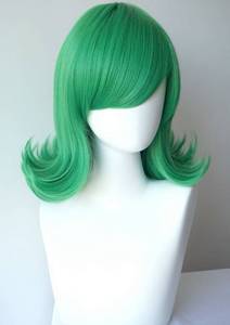 lot 83935 image: Short Green wig for women Green wavy green wig women costume synthetic wig 14inches for tatsumaki costume wig for women (3325-1)