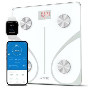 lot 84034 image: RENPHO Smart Scale for Body Weight, FSA HSA Eligible, Digital Bathroom Scale BMI Weighing Bluetooth Body Fat Scale, Body Composition Monitor Health Analyzer with Smartphone App, 400 lbs -White Elis 1
