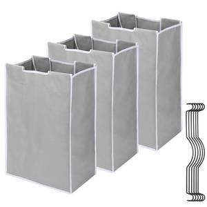 lot 84035 image: 3 Bag Laundry Sorter Replacement Bags with 6 Handles, Jhua 3 Pack Large Hamper Cart Removable Replacement Bags, 600D Laundry Hamper Liner Laundry Storage Organizer Replacement Bags, 14.9x9.0x21.7in