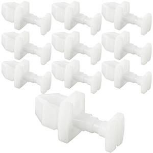 lot 84037 image: Gulfmew 10 Pack RV Refrigerator Clips Compatible with Norcold 617772 Replacement Vent Door Latch, 12 Inch Thin Wall Plastic RV Camper Refrigerator Vent Cover Replacement Kit, White