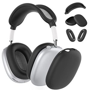 lot 84056 image: Silicone Case Cover for AirPods Max Headphones, Anti-Scratch Ear Pad Case CoverEar Cups CoverHeadband Cover for AirPods Max, Accessories Soft Silicone Skin Protector for Apple AirPods Max (Black)