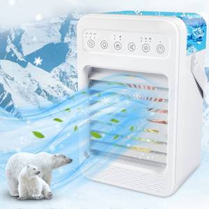 lot 84058 image: Portable Air Conditioners, 4 Speeds Evaporative Air Cooler, Mini Air Conditioner with 7 Colors Light, 2 Humidification Capacity 600ml, 2-4-6 H Timing Portable AC Cooler for Room, Home, Office, Camp