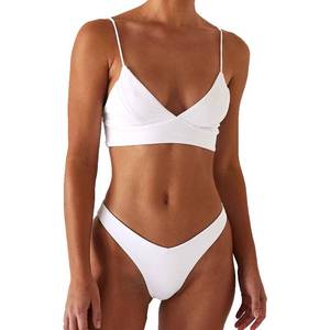 lot 84063 image: Rajputana Womens Bikini White Push Up Brazilian Two Piece Swimsuit