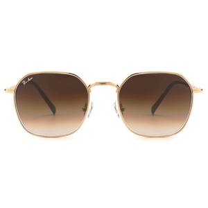 lot 84083 image: Pro Acme Classic Sunglasses for Women Men Hexagonal Flat Lens Metal Frame Trendy Square Shades Sunglasses 100% Real Glass LensGold  Brown Gradient