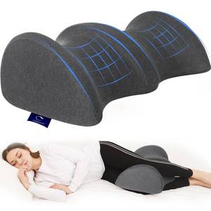 lot 84086 image: Knee Pillow Ankle and Knee Support Leg Elevation Neck Pain Relief Premium Quality, Memory Foam Bolster Pillow for Legs, Leg Pillow for Sleeping Hip Pain,Memory Foam Knee Pillow for Side,Back Sleepers