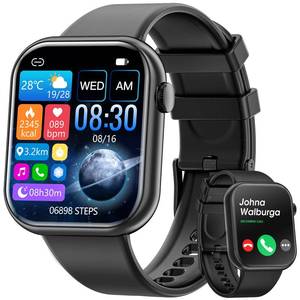 lot 84091 image: Hwagol Smart Watch (AnswerMake Call)2024 Newest 1.85 Inch Fitness Tracker, Heart RateSleep MonitorPedometerCalories, Multiple Sport Modes, Smart Watches for Men Women Android iOS Phones Compatible
