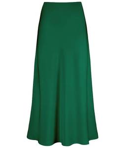 lot 84113 image: Outoshe Womens Satin High Waisted Maxi Skirts Hidden Elasticized Waistband A Line Long Skirt Dark Green