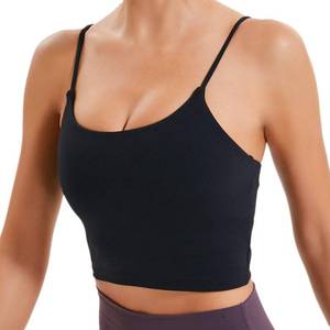 lot 84131 image: Lemedy Women Padded Sports Bra Fitness Workout Running Shirts Yoga Tank Top (S, Black)