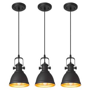 lot 84162 image: Audickic Pendant Lights, Minimalist Pendant Lighting for Kitchen Island, Hanging Light Fixtures with Black Metal, 3-Pack, AD-2151-1P3 - Retail $99.99