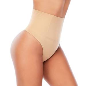 lot 84182 image: Womens Thong Shapewear Mid to High Waisted Shaper Thong WN0017(01#A Beige#mid Waisted Wire,Small)