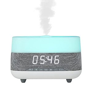 lot 84199 image: Essential Oil Diffuser and Humidifier with Speaker Clock,7 Color Mood Night Lights,Electric Cool Mist Aromatherapy for Office, Home, Bedroom, Baby Room