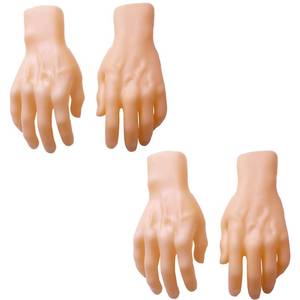 lot 84213 image: Lodou Prop Stage Hands,Spooky Halloween Decoration Realistic Hands Fake Human Hands Bloody Dead Body Parts for Halloween Terror Scary Props Decorations (2 Left and 2 Right)