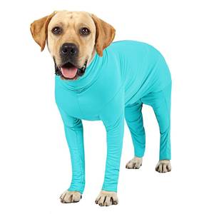 lot 84217 image: Etdane Dog Onesie After Surgery Pet Surgical Recovery Suit Anti Shedding Bodysuit for Female Male Dog Long Sleeve Claming Pajamas with Legs BlueXL