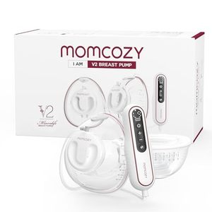 lot 84460 image: Momcozy Hands Free Breast Pump, Potent Wearable Pump with Low Noise Painless, Portable - Retail $196.66