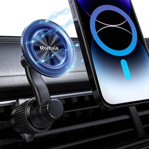 lot 84469 image: Rorhxia Fits MagSafe Car Mount, Never Blocking Vent, Enjoy Comfort of AC 20 Strong Magnets Magnetic Phone Holder for Car Universal Extension Vent Clip Car Phone Holder Fit for iPhone 15 Pro Max