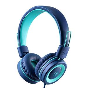 lot 84477 image: Kids Headphones - noot products K11 Foldable Stereo Tangle-Free 3.5mm Jack Wired Cord On-Ear Headset for ChildrenTeensBoysGirlsSmartphonesSchoolKindleAirplane TravelPlaneTablet (NavyTeal)