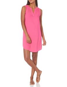 lot 84482 image: Amazon Essentials Womens Sleeveless Woven Shift Dress, Bright Pink, Large