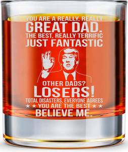 lot 84512 image: BETHEGIFT Gifts for Dad from Daughter, Son - Dad Christmas Gifts - Birthday Gifts for Dad - Dad Birthday Gift Ideas - Cool Gifts for Dad - Present for Dad 10oz Whiskey Rock Glass