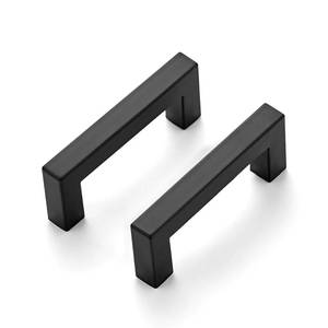 lot 84513 image: Ravinte 10 Pack 3 Inch Kitchen Square Cabinet Handles Matte Black Cabinet Pulls Black Drawer Pulls Kitchen Cabinet Hardware Kitchen Handles