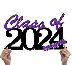 lot 84522 image: 2024 Graduation Decor Class of 2024 Wooden Sign Senior 2024 Graduation Decorations Graduation Picture Props for Graduation Party Decorations