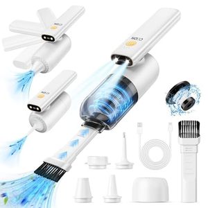 lot 84563 image: Handheld Car Vacuum Cleaner, 4 in 1 Vacuum Cleaner 15000Pa, 180° Rotatable 120W Power Car Vacuum Cleaner with LED Light and Nozzles for Car, Home