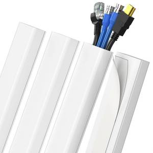lot 84565 image: Delamu Cord Hider, 62.8in Cord Covers for Wires on Wall, Wire Covers for Cords, Cable Hider Wire Hider, Cable Cover Management, TV Cord Hider for Wall Mounted TV, 4X L15.7 W1.18 H0.63in