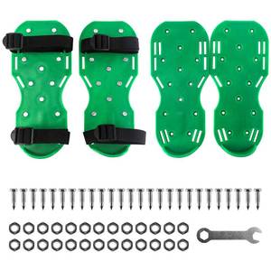 lot 84568 image: QWORK Gunite Spiked Shoes With 34� Short Spikes Perfect For Epoxy Floor, Overlays, Cover Installation, Green Color (Pair)