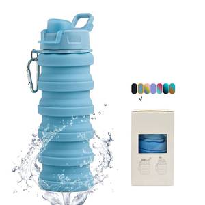 lot 84578 image: Collapsible Water Bottles - Water Cup 16oz BPA Free Silicone Foldable Water Bottles Kids - Hiking Travel Water Bottle Collapsible Cup Sports Kids Water Bottle With Carabiner for school - Yellow Camou