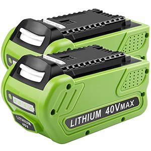 lot 84600 image: 2 Pack 29472 6000mAh 40V Lithium Battery Replacement for GreenWorks 40V 29472 29462 2901319 24282 24252 21332 25322 20672 2101602 20312 24322 21362 26272 Batteries for Cordless Power Tools - Retail $94.66