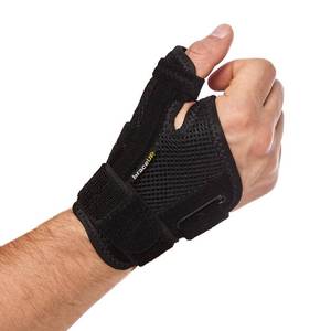 lot 84606 image: BraceUP Thumb Spica Splint Brace Right Left Hand Women and Men, CMC with Thumb Support, for Arthritis, Tendonitis, Carpal Tunnel Pain Relief and Thumb Sprain (Black)
