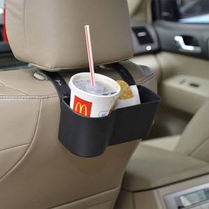 lot 84609 image: Car Headrest Seat Back Organizer Cup Holder Drink Pocket Food Tray Universal Liberate Your Hands. for a More Convenient Time in Your Car(Black)