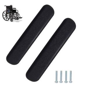 lot 84635 image: Wheelchair Arm PadsUniversal Desk Length (10-14) Wheelchair and Transport Chair Arm Pads, Black (1 Pair) Compatible with All Brands (Size  10-14)