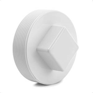 lot 84658 image: 6 PVC Sewer Cleanout Plug Pipe Fitting, DWV Male Adapter Plug, Flush Sewer Cleanout Cap for Drainage Piping System