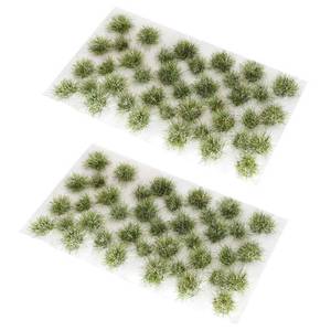 lot 84659 image: 78 Pcs Melting Snow Static Grass Tufts Model Grass Tufts Artificial Grass Miniature Railway War Gaming Scenery Railroad Modelling Diorama Miniature Hobby Tabletop (Green)