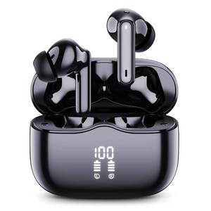 lot 84681 image: Wireless Earbuds, Headphones Wireless Bluetooth 5.3 Ear Buds, Wireless Headphones with Mic, 36H Playtime Noise Canceling Headphones with LED Display, IP7 Waterproof Earphones for Android IOS, Black