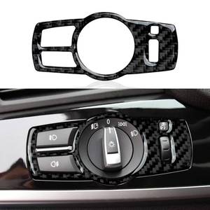 lot 84683 image: HENGYUESHANG Car Headlight Switch Cover Sticker Dashboard Decal Carbon Fiber Trim fits for BMW X3 F25 X4 F26 2011 2012 2013 2014 2015 2016 2017 2018 Accessories (Style B), BM-F25F26