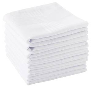 lot 84697 image: Scotamalone Mens Handkerchiefs 100% Soft Cotton White Hankie Hankerchieves