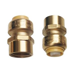 lot 84735 image: HQMPC Pex Fitting 12 Female Npt x 12 Straight Coupling Push Fit PEX Fittings Female, Push-to-Connect Copper, CPVC, No Pb Brass Plumbing Fittings (2pcs, 12)