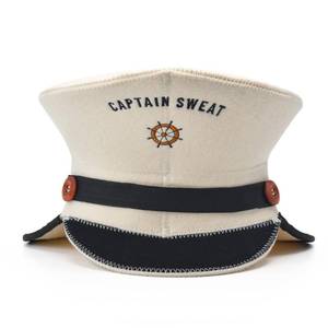 lot 84739 image: HALSA Sauna Hat, Natural Wool Sauna Cap for Men and Women  Captain  Eco-Friendly Insulating Headgear for Spa, Steam Room, Banya, Bathhouse  Comfortable, Breathable, Handmade  One Size Fits All