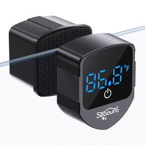 lot 84746 image: SEAOURA 2-in-1 Aquarium Magnetic Cleaner with Digital Aquarium Thermometer, Fish Aquarium Mini Magnetic Brush only for Glass Fish Tank,Tiny Magnet Cleaner Floating Cleaning Tool for 1-30 Gallons