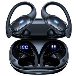 lot 84766 image: Wireless Earbuds Bluetooth Headphones 70hrs Playback Ear Buds IPX7 Waterproof Wireless Charging Case & Dual Power Display Over-Ear Stereo Bass Earphones with Earhooks for SportsWorkoutRunning
