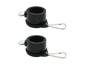 lot 84772 image: Hayodo Tangle Free Flag Pole Mounting Ring Clip - Rotating Flapole Mounting Rings with Metal Clips 360 Degree Free Rotating Adjustable Fasteners 1 Pair (Black 1.26 Inch)